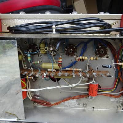 Montarbo Super MB 1959 White & Red All Tube Amp RARE Made in Italy image 7