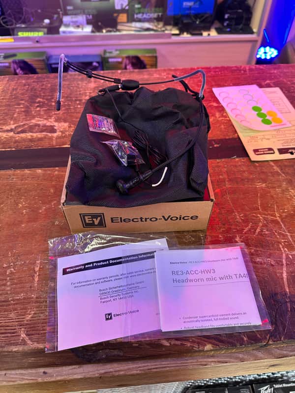 Electro-Voice Headworn mic RE3-ACC-HW3 with TA4F input open box image 1