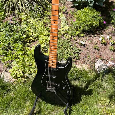 1987 MIJ Charvel by Jackson Model 1A SSS Maple Fretboard Gloss Black image 13