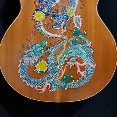 Acoustic Guitar Grand Concert, Handmade by Blueberry Dragon Motif image 3