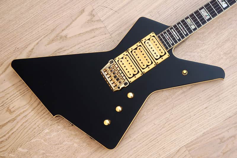 1983 Ibanez Destroyer II DT555 Triple Pickup Black w/ Gold