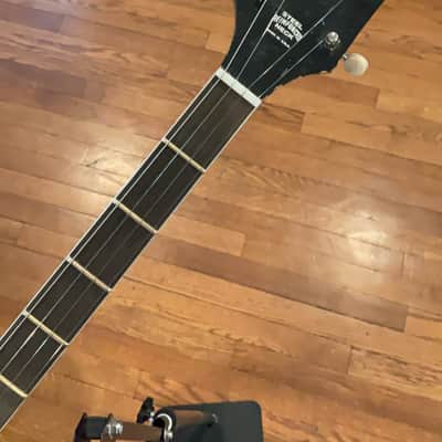 Harmony Long Neck Pete Seeger Model Barclay 1960 - Blue black with chromed phenolic drum and blue black reonator image 7
