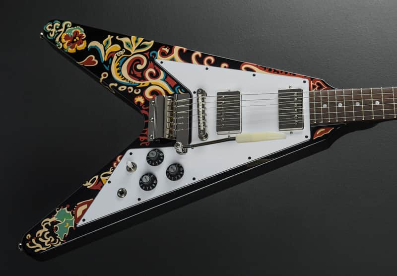 Epiphone Jimi Hendrix "Love Drops" Flying V - Ebony image 1