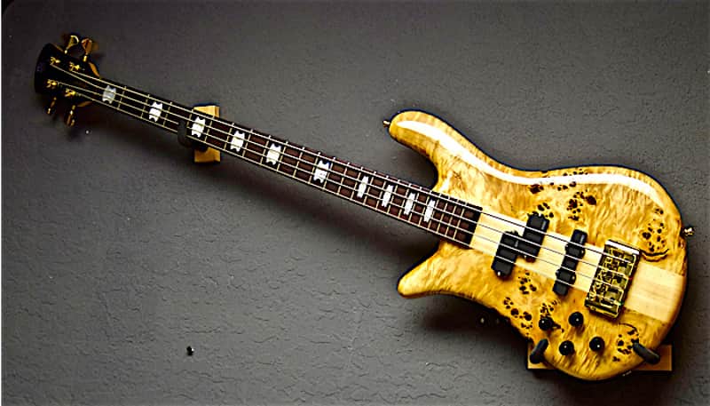 Spector Left Handed Euro 4LX 2016 Poplar Burl Lefty Bass Guitar image 1