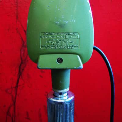 Vintage 1950's Shure 510C controlled reluctance microphone High Z w Atlas DS7 stand 410 510 prop display repair image 5