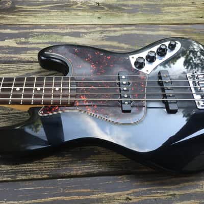 Fender Deluxe Active Jazz Bass V 5 string MIM Mexico black GREAT player CLEAN image 6