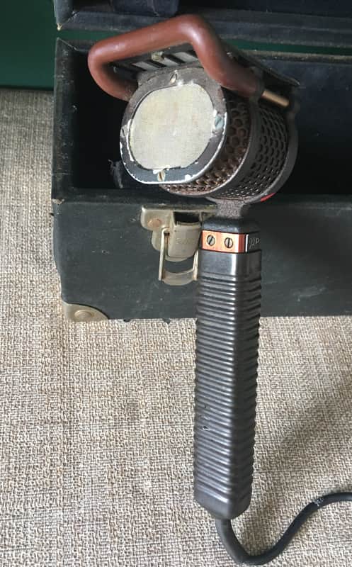 STC Coles 4104 1950s vintage ribbon microphone BBC lip-mic with carrying case image 1