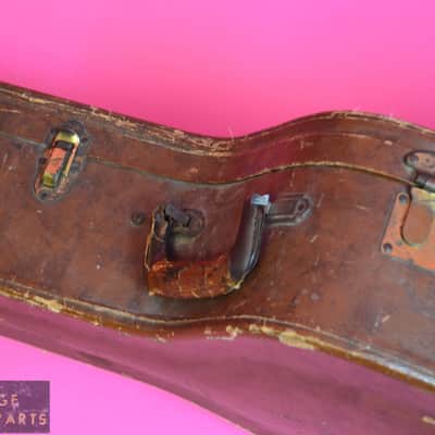 Vintage 1950's Gibson / Stone Badged / Brown Lined Hard Case 16" ES-175 J-45 J-50 175D image 6