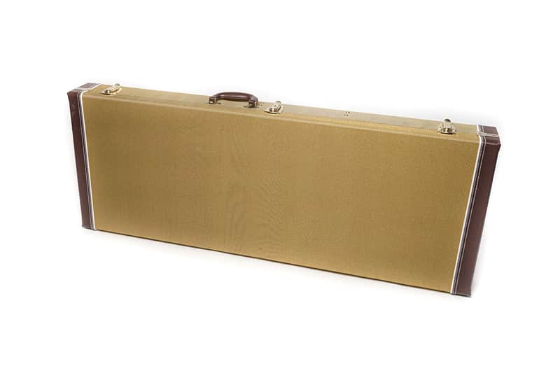 Solo SG Style Double Neck Hardshell Guitar Case, Real Tweed image 1