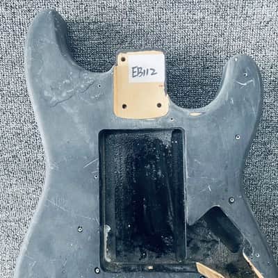 Black Basswood Guitar Strat Style Body image 2