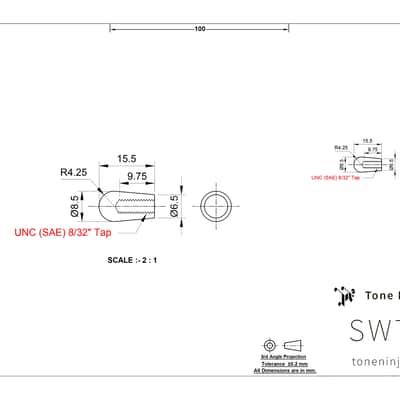 Tone Ninja Toggle Switchtip, fits most US guitars Boxwood image 3