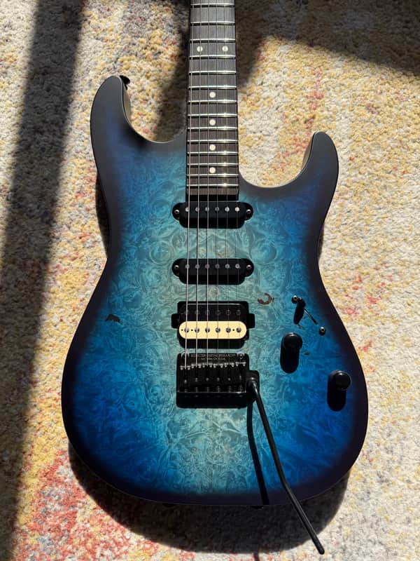 Schecter USA Custom Shop Sunset Custom-II 2024 - Ocean Blue Burst Satin image 1