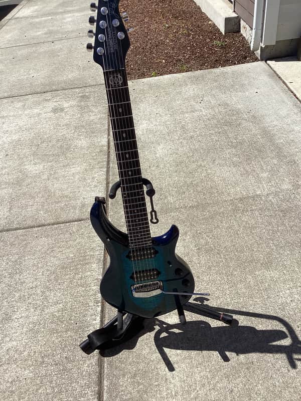 Ernie Ball Music Man John Petrucci Majesty 7 Early2000 - Blue image 1