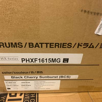 Yamaha 5 pc  Phx drum set  2023 - Black cherry sunburst MIJ 22 10 12 14 16 made Japan drum set image 5