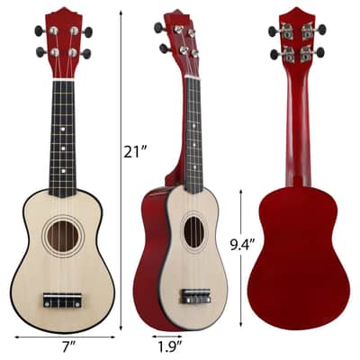 Soprano Ukulele Beginner Kit for Kids Adults Ukelele w/Case Strap Tuner Strings image 2