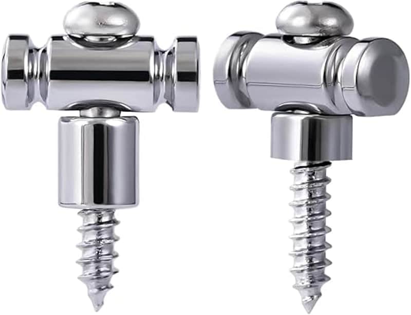Guitar Roller String Retainers(Set of 2) – String Guide, Strings Trees Replacement Part for Electric Guitars, SR1 Chrome image 1