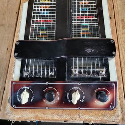 National Grand Console Doubleneck 8 String Lap Steel 1940 w/Tweed Case - Black image 5