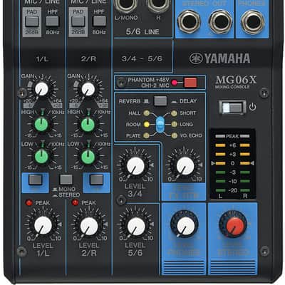 Yamaha MG06 Live Sound Stereo Mixer With 2 Mic Inputs and 2 Stereo Inputs image 2