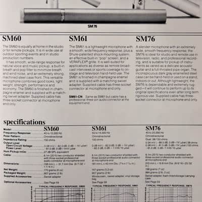 Vintage 1980's Shure SM60 dynamic microphone Silver w clip and pouch image 2