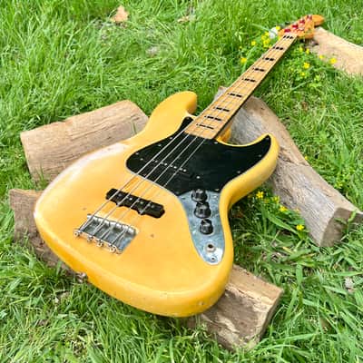 Vintage Fender Jazz Bass 1973 - Tuxedo Appointments Olympic White w Black Guard, Black Binding and Blocks image 4