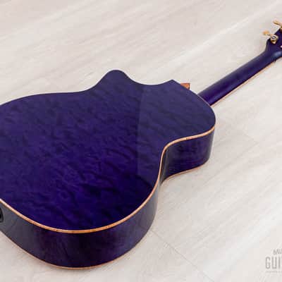 2023 Taylor Custom Grand Auditorium Acoustic Electric Guitar Trans Purple w/ Lutz Spruce + Quilted Maple image 17
