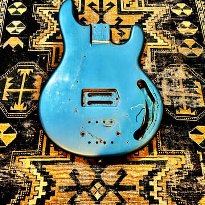 1977 Musicman Stingray Bass Body Refinished Blue Husk image 1