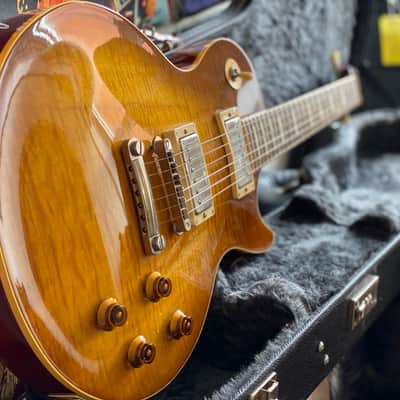 Scarce Epiphone Japan Les Paul Standard 2000 Figured Honeyburst Plaintop w/ Gibson Hardcase image 6