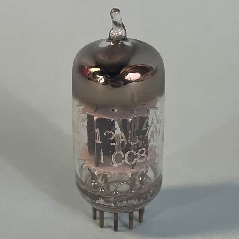 1970 General Electric 12AU7A ECC82 Vintage GE Short Plate Halo Getter Tube! T155 image 1