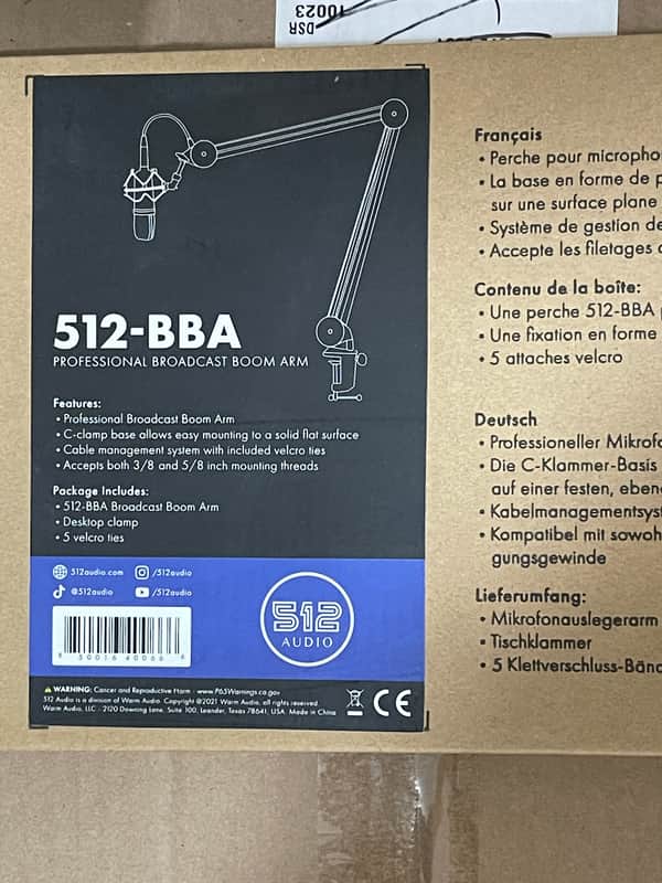512 Audio BBA Microphone Boom Arm image 1