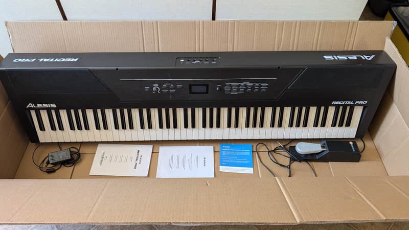 Alesis Recital Pro 88-Key Hammer Action Digital Piano 2010s - Black image 1
