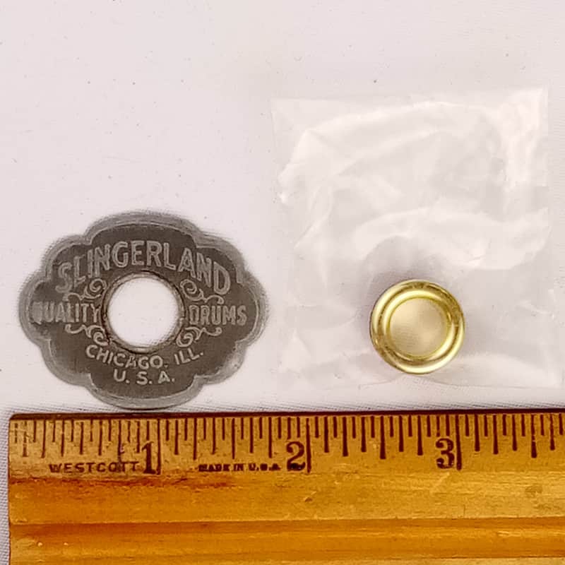 Slingerland 1944-'45 WW2 Aluminum Cloud Badge Vintage Radio King Snare/Bass Drum image 1