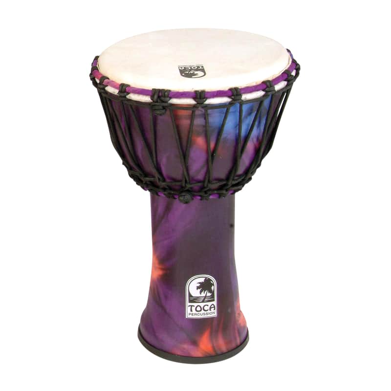 Toca SFDJ-9WP Synergy Freestyle 9" Rope Tuned Djembe, Purple image 1
