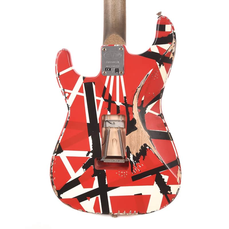 EVH Striped Series Frankie Red / White / Black Stripes Relic 2020 image 4