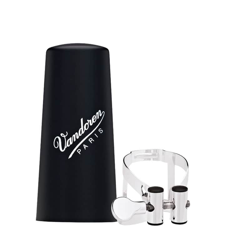 Vandoren M/O Series Ligature & Plastic Cap Set Alto Clarinet-Silver Plate image 1