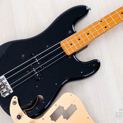 1983 Fender Precision Bass ‘57 Vintage Reissue PB57-95 Black Lacquer w/ USA Fullerton Pickup, Japan MIJ Fujigen image 24