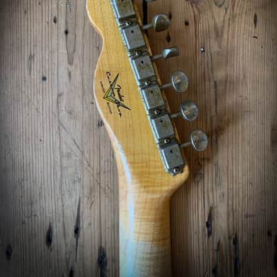 2021 FENDER CS - LTD ED '60 TELECASTER CUSTOM - SEA FOAM GREEN OVER SUNBURST RELIC image 8