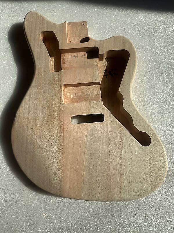 Mahogany Wood HH Jazzmaster Style Guitar Body image 1