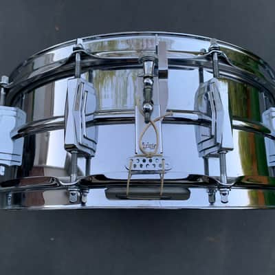 Ludwig Supraphonic 5x14" 10-Lug Aluminum Snare Drum with Keystone Badge 1968 image 3