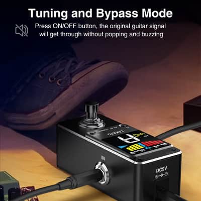 LEKATO Guitar Effect Pedal Mini Single Tuner Pitch Chromatic Tuning True Bypass image 7