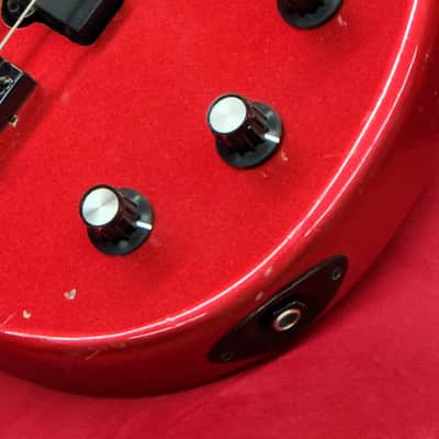 Unknown Fretless 5 string bass Red as is image 5