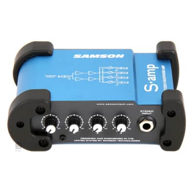 Samson S-Amp S Class Mini Stereo Headphone Amplifier 2010s - Blue/Black image 4
