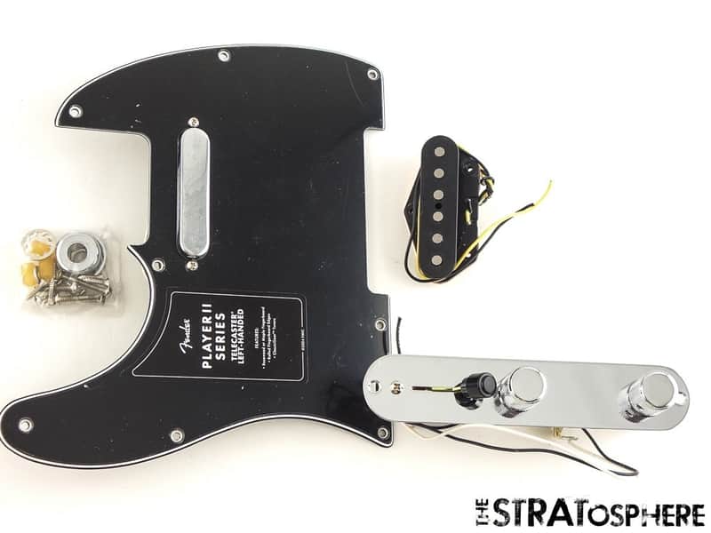 LEFTY Fender Player II Tele LOADED PICKGUARD, Pickups Plate Knobs Alnico, Black