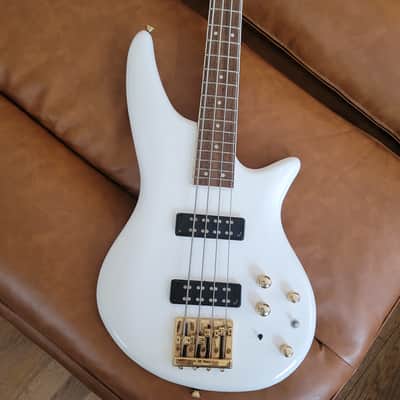 Jackson JS Series Spectra Bass JS3 Snow White 4-String Active Bass - Gold Hardware image 4