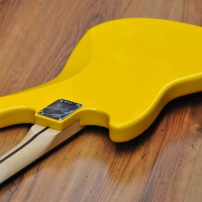 Squier FSR Bullet Competition Mustang HH Yellow w/Black stripes image 15