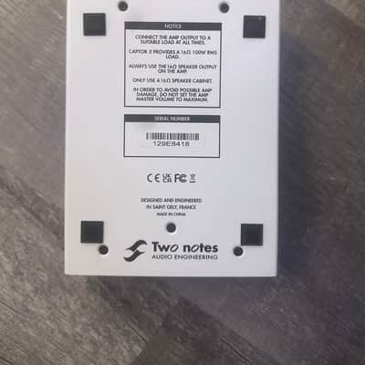 Two Notes Torpedo Captor X 16ohm Stereo Reactive Load Box / Attenuator 2020 - White image 2