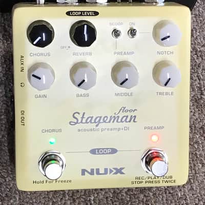 NuX NAP-5 Stageman Floor Deluxe Acoustic Preamp / DI 2010s - Yellow image 4