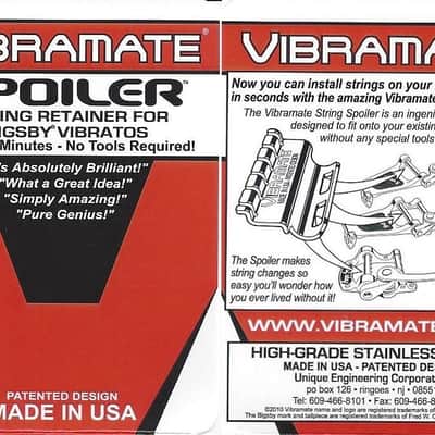 Vibramate Spoiler - String Retainer for Bigsby Vibratos - Polished SS image 3