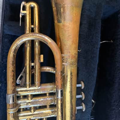 Bach Mellophone,  with case and mouthpiece,  Gold. USA image 9