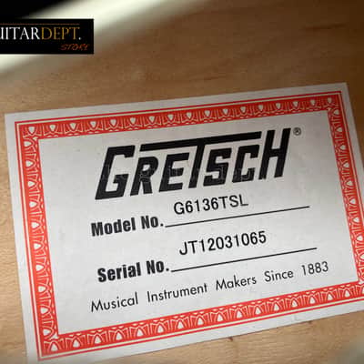 ♚AMAZING♚RARE♚ 2012 GRETSCH G-6136 SILVER FALCON ♚ Real Mother Pearl ! ♚ FULL 2.75" Depth! image 7