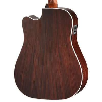 Walden D603CE Natura Solid Sitka Top-Ovangkol Dreadnought Acoustic Cutaway-Electric Satin Natural w/Gigbag image 3
